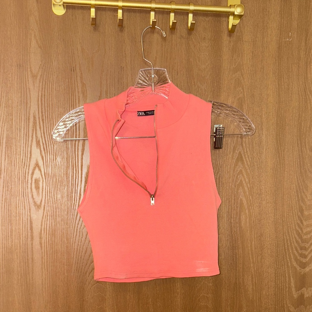 Zara Vibrant Coral Tank Top